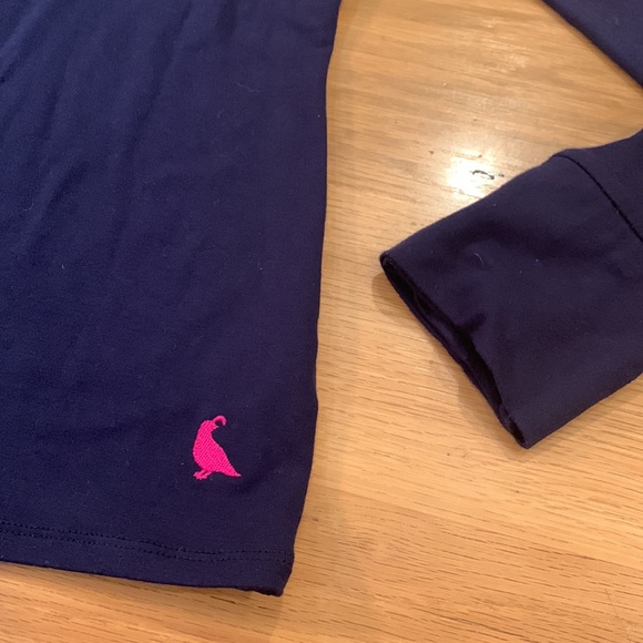 THOMAS KELLY ~Size L~Classic Navy & White Trim Stretch Top ~ - Picture 5 of 14